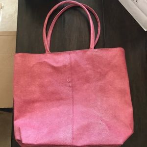 Pink faux stingray bag